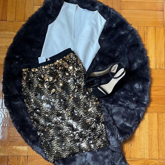 H&M Double Sequin Pencil Skirt - Picture 4 of 7